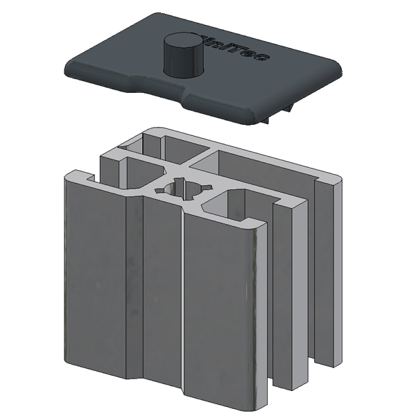 45x32 Clamp Profile Aluminum Extrusion End Cap